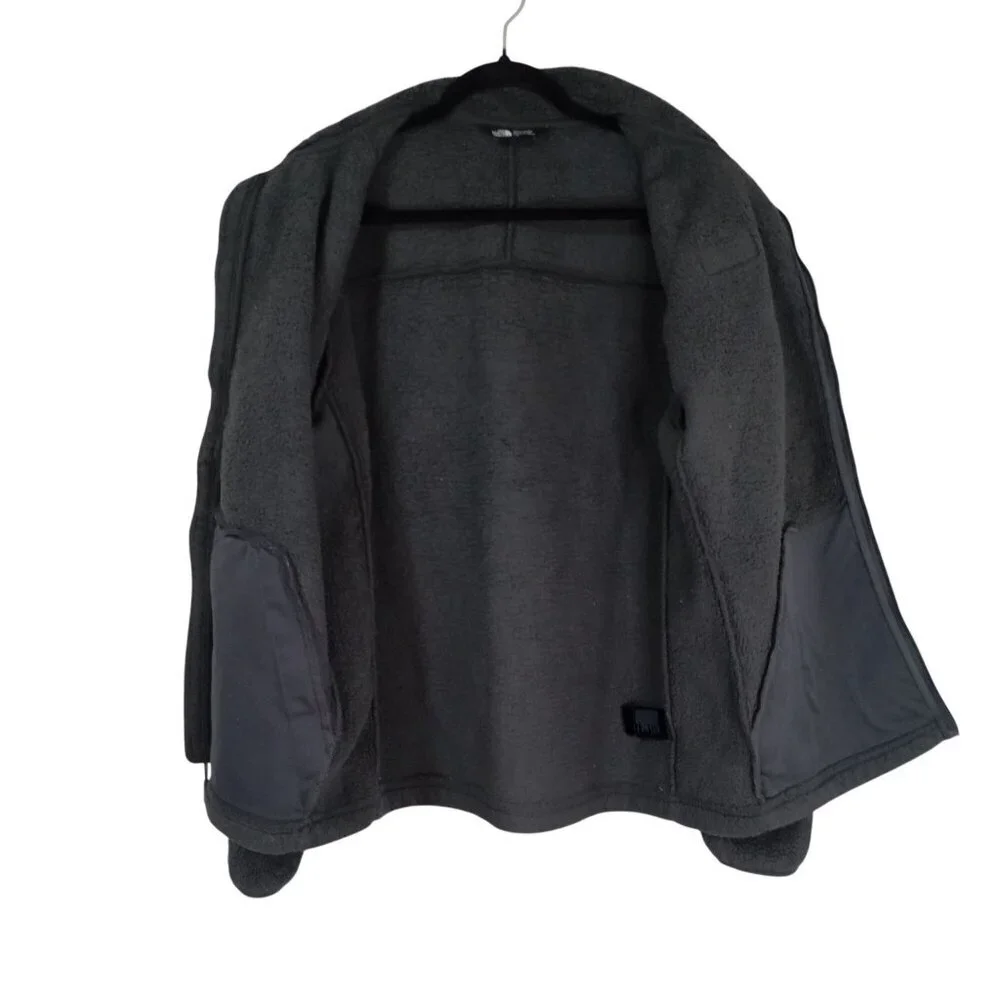 The North Jacket Sweaters Face Mens Sherpa Fleece L Full Zip Gray